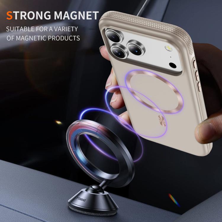 For iPhone 17 Pro Imitation Original CD Texture Magsafe PC Hybrid TPU Phone Case(Beige Grey) - iPhone 17 Pro Cases by buy2fix | Online Shopping UK | buy2fix