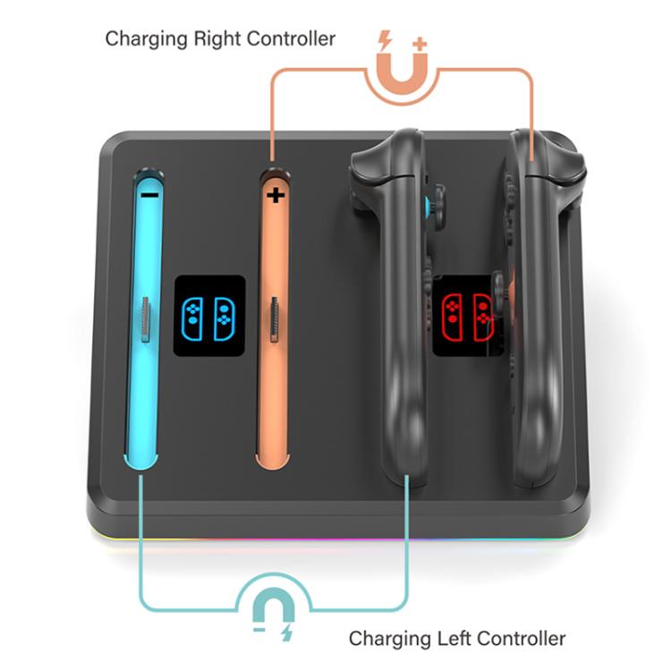 For Nintendo Switch 2 OIVO IV-SW224 Game Controller Magnetic Charging Stand(Black) - Charger & Power by OIVO | Online Shopping UK | buy2fix