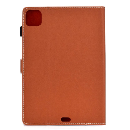 For iPad Air 2022 / 2020 10.9 Solid Color Magnetic Horizontal Flip Leather Case with Card Slots & Holder & Anti-skid Strip(Brown) - iPad Air (2022) / (2020) 10.9 Cases by buy2fix | Online Shopping UK | buy2fix