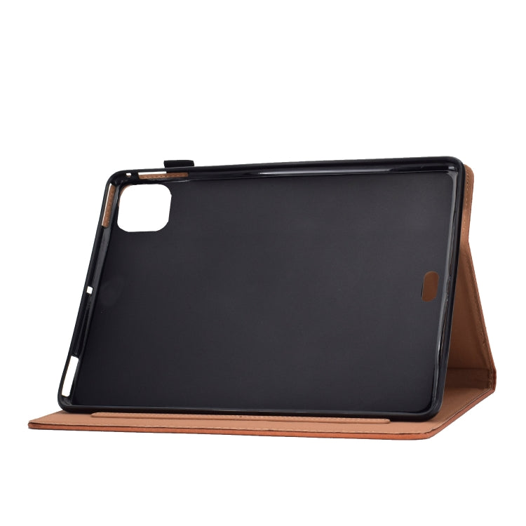 For iPad Air 2022 / 2020 10.9 Solid Color Magnetic Horizontal Flip Leather Case with Card Slots & Holder & Anti-skid Strip(Brown) - iPad Air (2022) / (2020) 10.9 Cases by buy2fix | Online Shopping UK | buy2fix