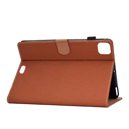 For iPad Air 2022 / 2020 10.9 Solid Color Magnetic Horizontal Flip Leather Case with Card Slots & Holder & Anti-skid Strip(Brown) - iPad Air (2022) / (2020) 10.9 Cases by buy2fix | Online Shopping UK | buy2fix