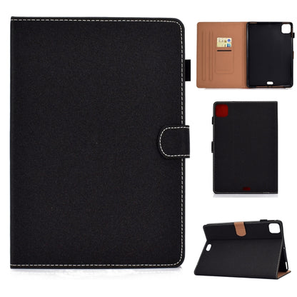 For iPad Air 2022 / 2020 10.9 Solid Color Magnetic Horizontal Flip Leather Case with Card Slots & Holder & Anti-skid Strip(Black) - iPad Air (2022) / (2020) 10.9 Cases by buy2fix | Online Shopping UK | buy2fix