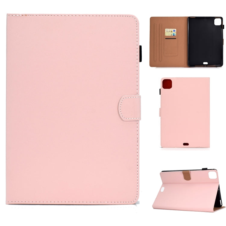 For iPad Air 2022 / 2020 10.9 Solid Color Magnetic Horizontal Flip Leather Case with Card Slots & Holder & Anti-skid Strip(Pink) - iPad Air (2022) / (2020) 10.9 Cases by buy2fix | Online Shopping UK | buy2fix