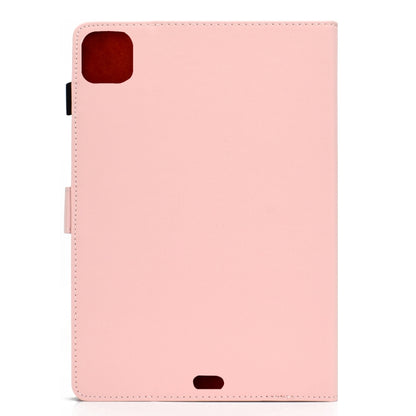 For iPad Air 2022 / 2020 10.9 Solid Color Magnetic Horizontal Flip Leather Case with Card Slots & Holder & Anti-skid Strip(Pink) - iPad Air (2022) / (2020) 10.9 Cases by buy2fix | Online Shopping UK | buy2fix