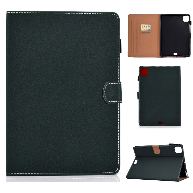 For iPad Air 2022 / 2020 10.9 Solid Color Magnetic Horizontal Flip Leather Case with Card Slots & Holder & Anti-skid Strip(Green) - iPad Air (2022) / (2020) 10.9 Cases by buy2fix | Online Shopping UK | buy2fix