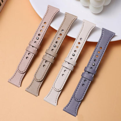 22mm xDfind Double Ring Single Rivet Genuine Leather Watch Band(Light Brown) - 22mm Bands by xDfind | Online Shopping UK | buy2fix