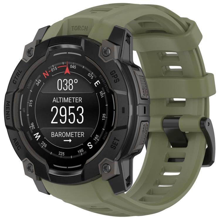 For Garmin Instinct 3 AMOLED 45mm / Solar 45mm xDfind Quick-release Silicone Watch Band(Jungle Green) - Watch Bands by xDfind | Online Shopping UK | buy2fix