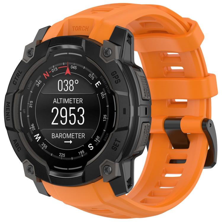 For Garmin Instinct 3 AMOLED 45mm / Solar 45mm xDfind Quick-release Silicone Watch Band(Official Orange) - Watch Bands by xDfind | Online Shopping UK | buy2fix