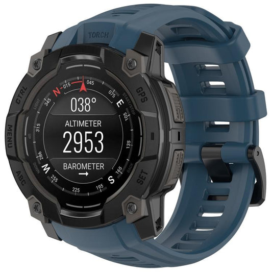 For Garmin Instinct 3 AMOLED 45mm / Solar 45mm xDfind Quick-release Silicone Watch Band(Blue) - Watch Bands by xDfind | Online Shopping UK | buy2fix