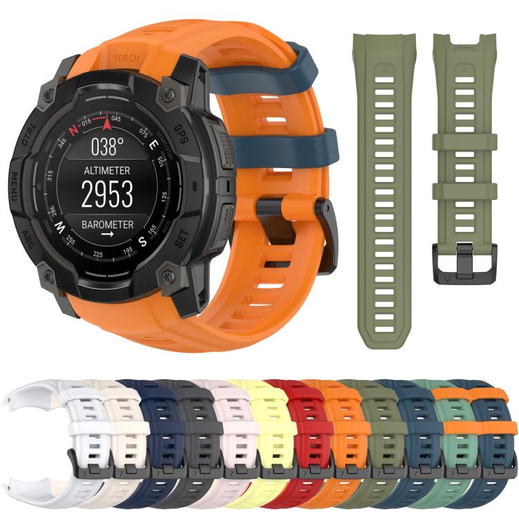 For Garmin Instinct 3 AMOLED 45mm / Solar 45mm xDfind Quick-release Silicone Watch Band(Jungle Green) - Watch Bands by xDfind | Online Shopping UK | buy2fix