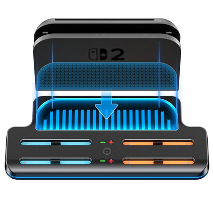 For Nintendo Switch 2 OIVO VG-SW205 Gaming Console Storage Magnetic Charging Stand with RGB Lights(Black) - Charger & Power by OIVO | Online Shopping UK | buy2fix