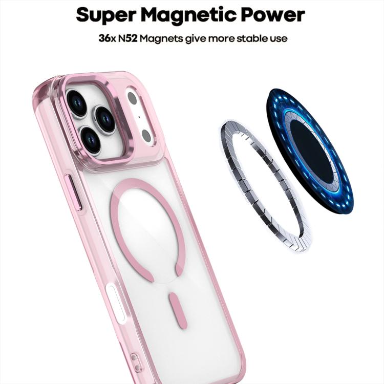 For iPhone 17 Pro Max MagSafe Magnetic Clear Phone Case(Pink) - iPhone 17 Pro Max Cases by buy2fix | Online Shopping UK | buy2fix