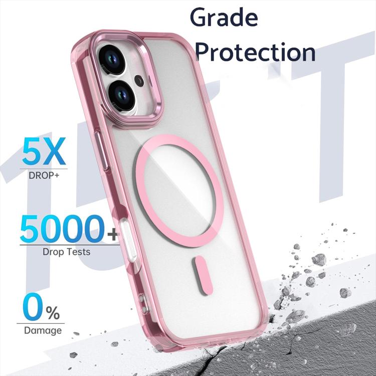 For iPhone 17 MagSafe Magnetic Clear Phone Case(Pink) - iPhone 17 Cases by buy2fix | Online Shopping UK | buy2fix
