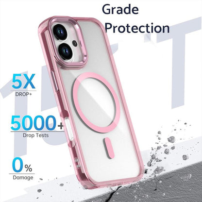For iPhone 17 MagSafe Magnetic Clear Phone Case(Pink) - iPhone 17 Cases by buy2fix | Online Shopping UK | buy2fix