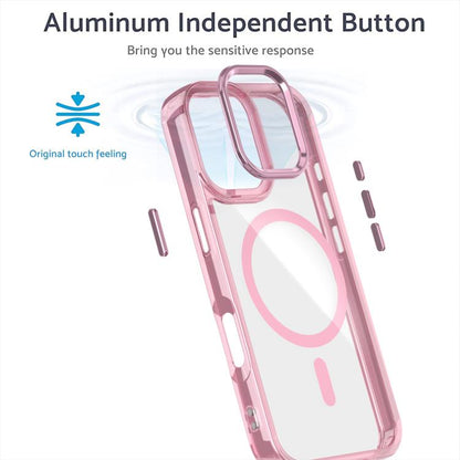 For iPhone 17 MagSafe Magnetic Clear Phone Case(Pink) - iPhone 17 Cases by buy2fix | Online Shopping UK | buy2fix