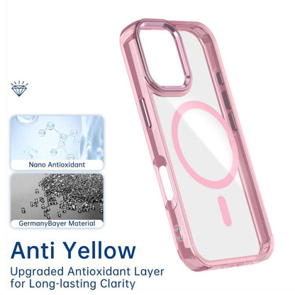 For iPhone 17 MagSafe Magnetic Clear Phone Case(Pink) - iPhone 17 Cases by buy2fix | Online Shopping UK | buy2fix