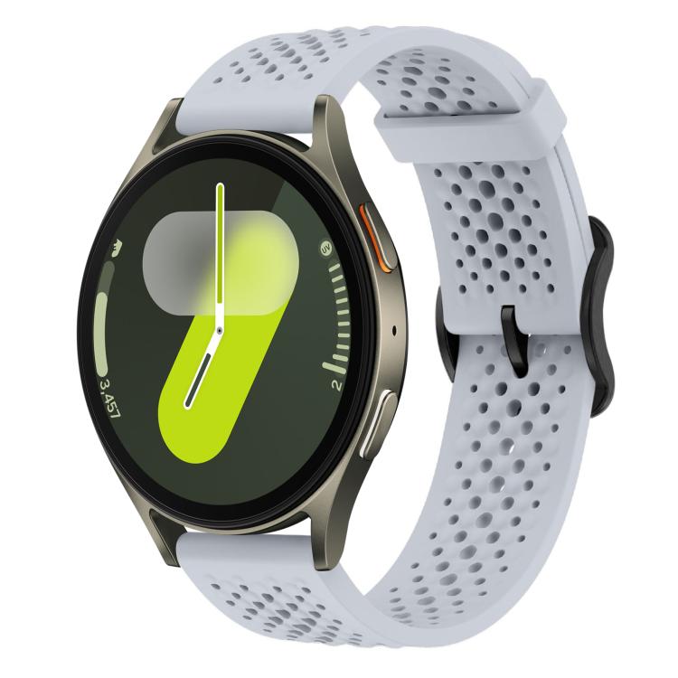 For Samsung Galaxy Watch 7 / 6 / 5 / FE xDfind Breathable Silicone Watch Band(Grey) - Watch Bands by xDfind | Online Shopping UK | buy2fix
