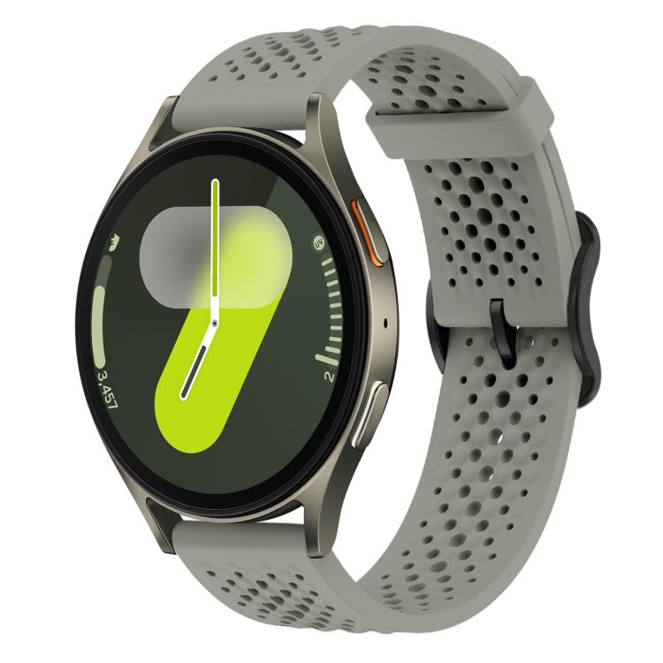 For Samsung Galaxy Watch 7 / 6 / 5 / FE xDfind Breathable Silicone Watch Band(Titanium Grey) - Watch Bands by xDfind | Online Shopping UK | buy2fix