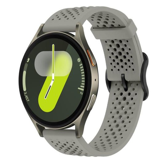 For Samsung Galaxy Watch 7 / 6 / 5 / FE xDfind Breathable Silicone Watch Band(Titanium Grey) - Watch Bands by xDfind | Online Shopping UK | buy2fix