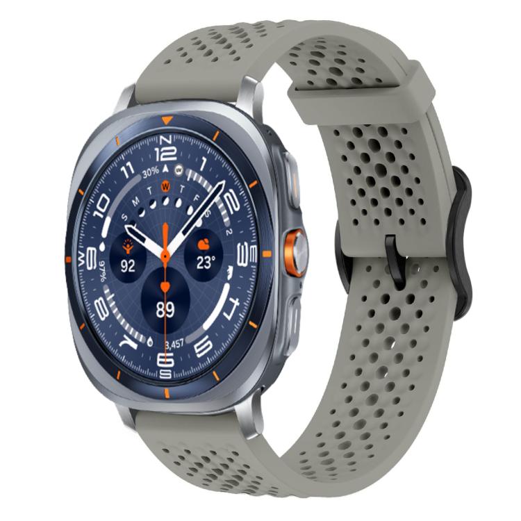 For Samsung Galaxy Watch Ultra / Ultra 2025 xDfind Breathable Silicone Watch Band(Titanium Grey) - Watch Bands by xDfind | Online Shopping UK | buy2fix