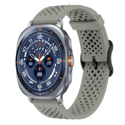 For Samsung Galaxy Watch Ultra / Ultra 2025 xDfind Breathable Silicone Watch Band(Titanium Grey) - Watch Bands by xDfind | Online Shopping UK | buy2fix