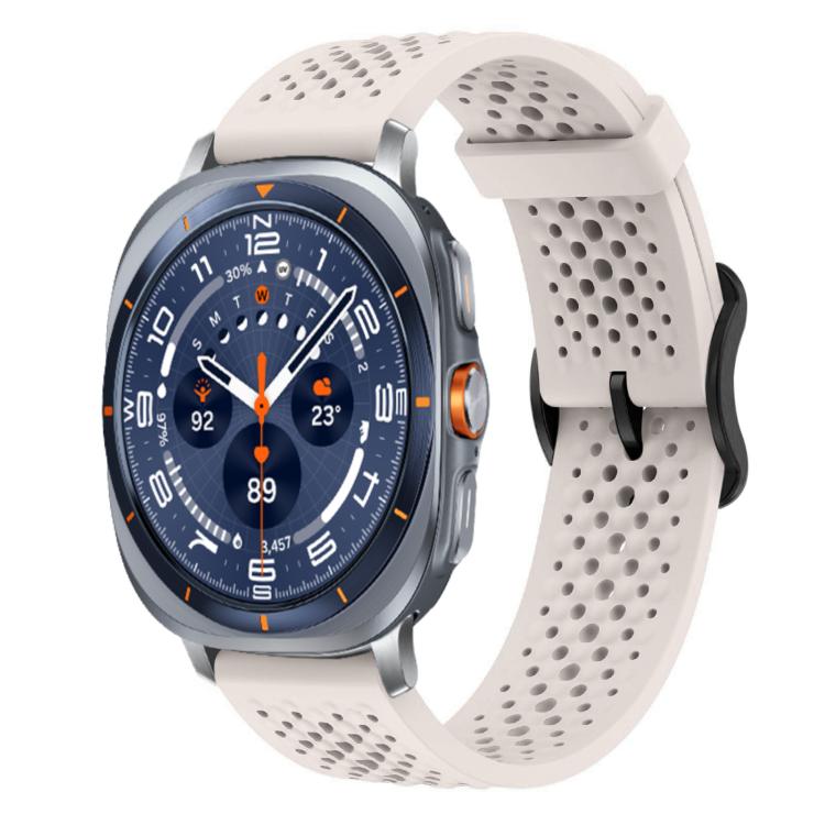 For Samsung Galaxy Watch Ultra / Ultra 2025 xDfind Breathable Silicone Watch Band(Starlight) - Watch Bands by xDfind | Online Shopping UK | buy2fix