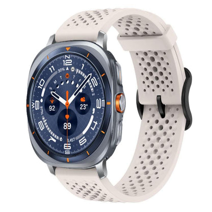 For Samsung Galaxy Watch Ultra / Ultra 2025 xDfind Breathable Silicone Watch Band(Starlight) - Watch Bands by xDfind | Online Shopping UK | buy2fix