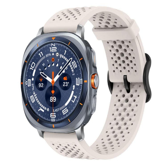 For Samsung Galaxy Watch Ultra / Ultra 2025 xDfind Breathable Silicone Watch Band(Starlight) - Watch Bands by xDfind | Online Shopping UK | buy2fix