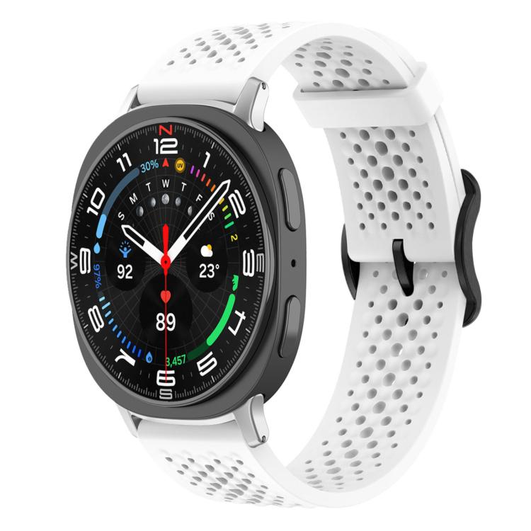 For Samsung Galaxy Watch8 / 8 Classic xDfind Breathable Silicone Watch Band(White) - Watch Bands by xDfind | Online Shopping UK | buy2fix