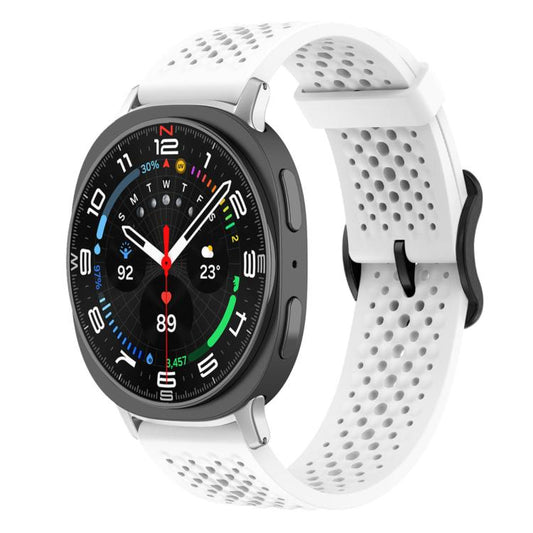 For Samsung Galaxy Watch8 / 8 Classic xDfind Breathable Silicone Watch Band(White) - Watch Bands by xDfind | Online Shopping UK | buy2fix