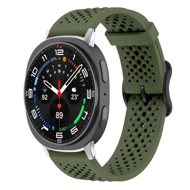 For Samsung Galaxy Watch8 / 8 Classic xDfind Breathable Silicone Watch Band(Army Green) - Watch Bands by xDfind | Online Shopping UK | buy2fix