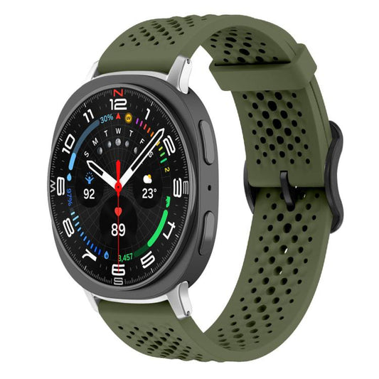 For Samsung Galaxy Watch8 / 8 Classic xDfind Breathable Silicone Watch Band(Army Green) - Watch Bands by xDfind | Online Shopping UK | buy2fix