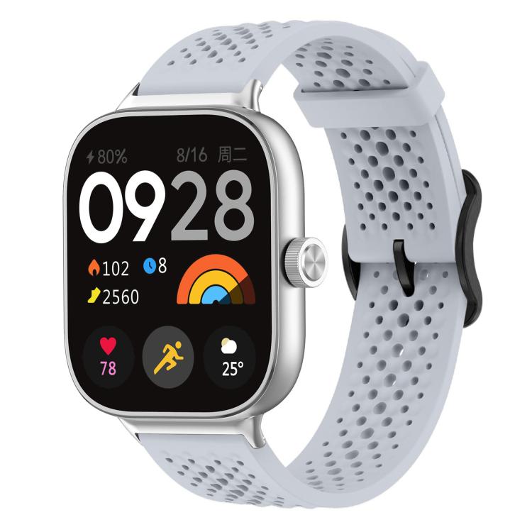 For Xiaomi Band 9 Pro/8 Pro/Redmi Watch 5/4 xDfind Breathable Silicone Watch Band(Grey) - Watch Bands by xDfind | Online Shopping UK | buy2fix