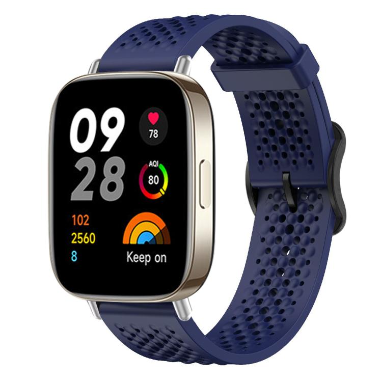 For Redmi Watch 3 xDfind Breathable Silicone Watch Band(Midnight Blue) - Watch Bands by xDfind | Online Shopping UK | buy2fix