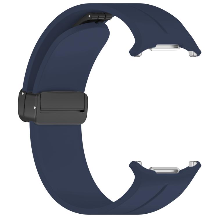For Samsung Galaxy Watch Ultra / Ultra 2025 xDfind  Flat Head Groove Folding Black Buckle Silicone Watch Band(Midnight Blue) - Watch Bands by xDfind | Online Shopping UK | buy2fix