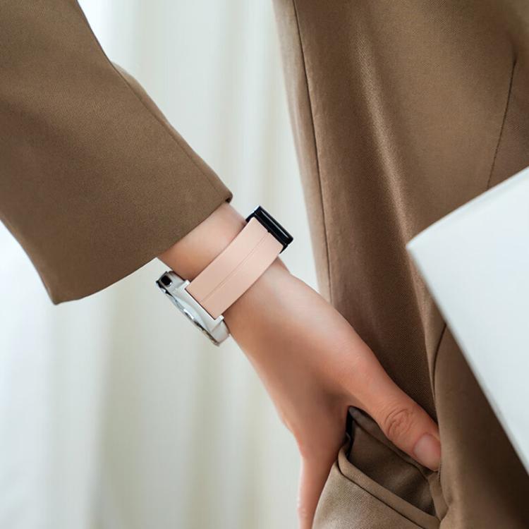 For Samsung Galaxy Watch Ultra / Ultra 2025 xDfind  Flat Head Groove Folding Black Buckle Silicone Watch Band(Wine Red) - Watch Bands by xDfind | Online Shopping UK | buy2fix