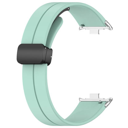 For Xiaomi Band 9 Pro/8 Pro/Redmi Watch 5/4 xDfind  Flat Head Groove Folding Black Buckle Silicone Watch Band(Emerald Green) - Watch Bands by xDfind | Online Shopping UK | buy2fix