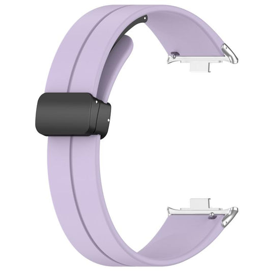 For Xiaomi Band 9 Pro/8 Pro/Redmi Watch 5/4 xDfind  Flat Head Groove Folding Black Buckle Silicone Watch Band(Purple) - Watch Bands by xDfind | Online Shopping UK | buy2fix