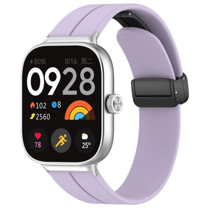 For Xiaomi Band 9 Pro/8 Pro/Redmi Watch 5/4 xDfind  Flat Head Groove Folding Black Buckle Silicone Watch Band(Purple) - Watch Bands by xDfind | Online Shopping UK | buy2fix