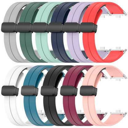 For Xiaomi Band 9 Pro/8 Pro/Redmi Watch 5/4 xDfind  Flat Head Groove Folding Black Buckle Silicone Watch Band(Red) - Watch Bands by xDfind | Online Shopping UK | buy2fix