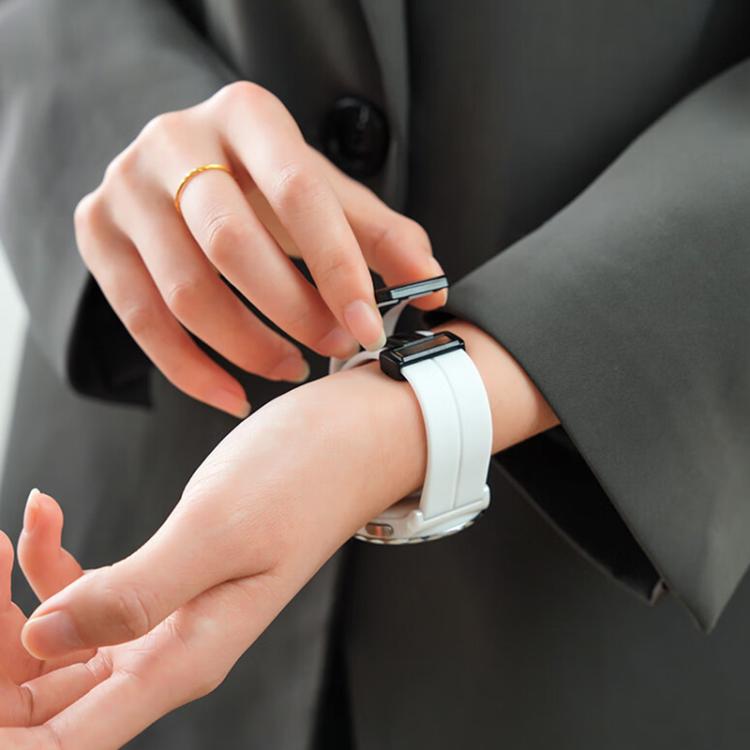 For Xiaomi Band 9 Pro/8 Pro/Redmi Watch 5/4 xDfind  Flat Head Groove Folding Black Buckle Silicone Watch Band(Red) - Watch Bands by xDfind | Online Shopping UK | buy2fix