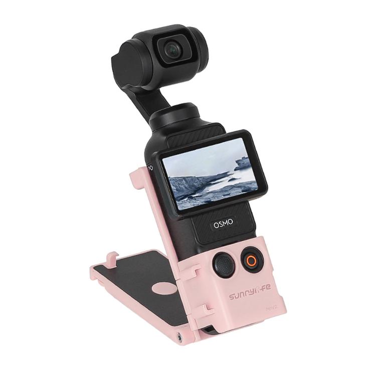 For DJI OSMO Pocket 3 Sunnylife Magnetic Mount 1/4 Adapter Cold Shoe Tabletop Base Bracket Angles Adjustable Multi Expansion Mount(Pink) - Mount & Holder by Sunnylife | Online Shopping UK | buy2fix