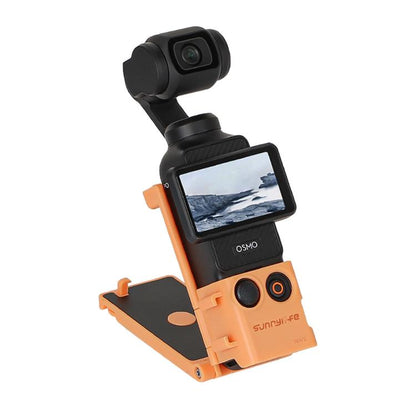 For DJI OSMO Pocket 3 Sunnylife Magnetic Mount 1/4 Adapter Cold Shoe Tabletop Base Bracket Angles Adjustable Multi Expansion Mount(Orange) - Mount & Holder by Sunnylife | Online Shopping UK | buy2fix