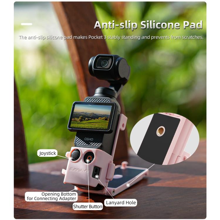 For DJI OSMO Pocket 3 Sunnylife Magnetic Mount 1/4 Adapter Cold Shoe Tabletop Base Bracket Angles Adjustable Multi Expansion Mount(Yellow) - Mount & Holder by Sunnylife | Online Shopping UK | buy2fix