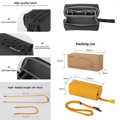 For DJI OSMO Pocket 3 Sunnylife Carrying Handbag Storage Shoulder Bag Combo Bags Mini Travel Daily Pouch(Orange) - Case & Bags by Sunnylife | Online Shopping UK | buy2fix