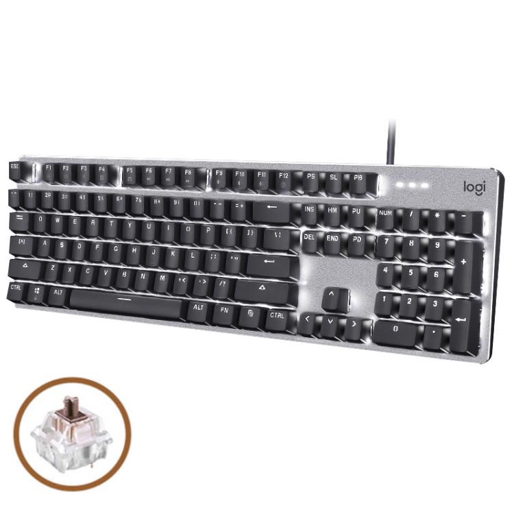 Logitech K845 Backlit Mechanical Wired Keyboard, Cable Length: 1.8m, Type:TTC-Brown Axis(Black) - Wired Keyboard by Logitech | Online Shopping UK | buy2fix