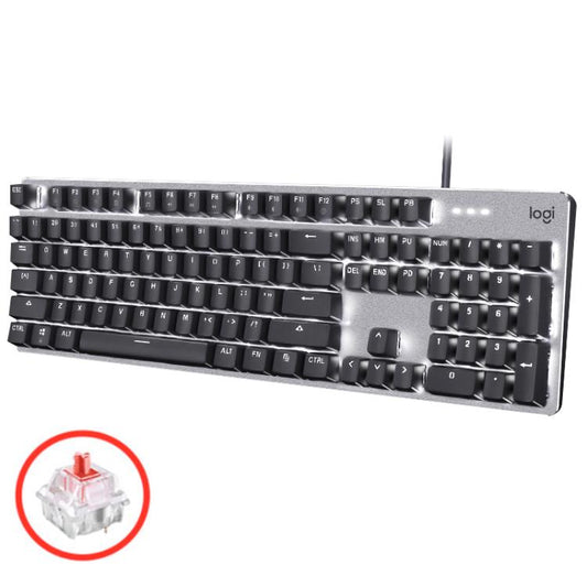 Logitech K845 Backlit Mechanical Wired Keyboard, Cable Length: 1.8m, Type:TTC-Red Axis(Black) - Wired Keyboard by Logitech | Online Shopping UK | buy2fix