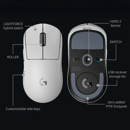 Logitech G PRO X2 Wireless Gaming Mouse(White) - Wireless Mice by Logitech | Online Shopping UK | buy2fix