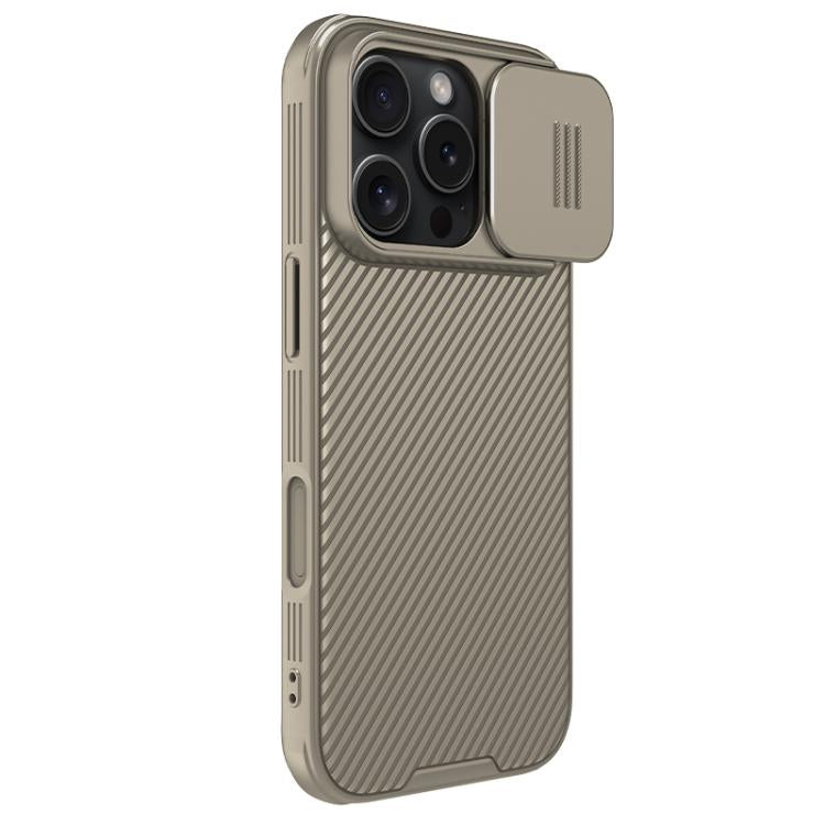 For iPhone 16 Pro NILLKIN CamShield Pro PC Phone Case(Gold) - iPhone 16 Pro Cases by NILLKIN | Online Shopping UK | buy2fix