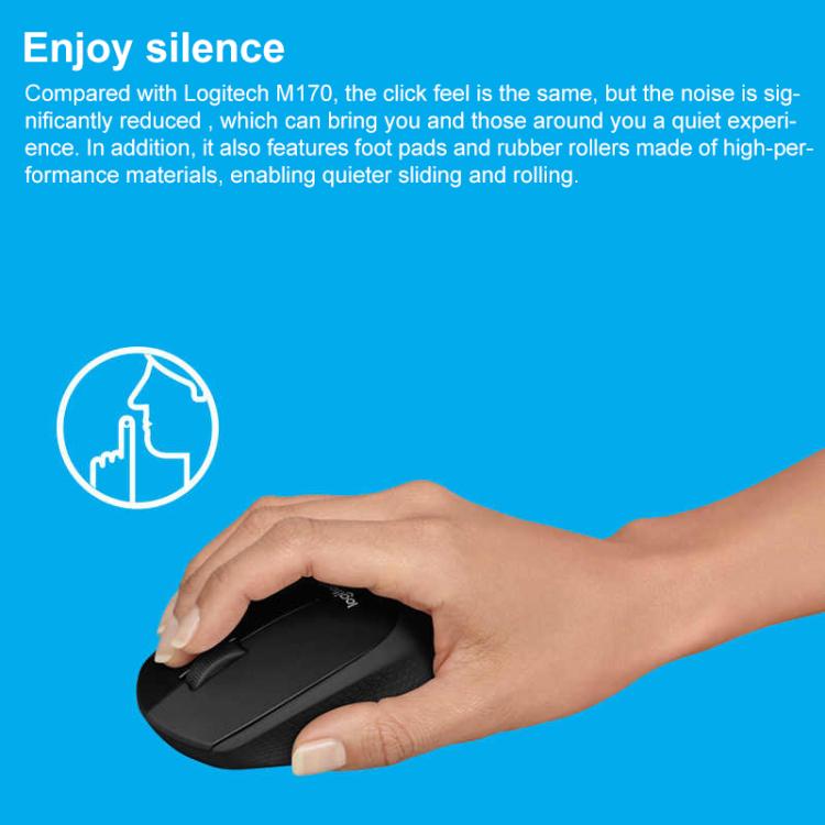 Logitech B330 1000DPI Silent Bluetooth Wireless Mouse(Black) - Wireless Mice by Logitech | Online Shopping UK | buy2fix